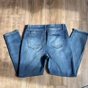 Tribal Women's Audrey Striped Ankle Jeggings - 5 Pocket Stretch Denim Pants, 28" Inseam
